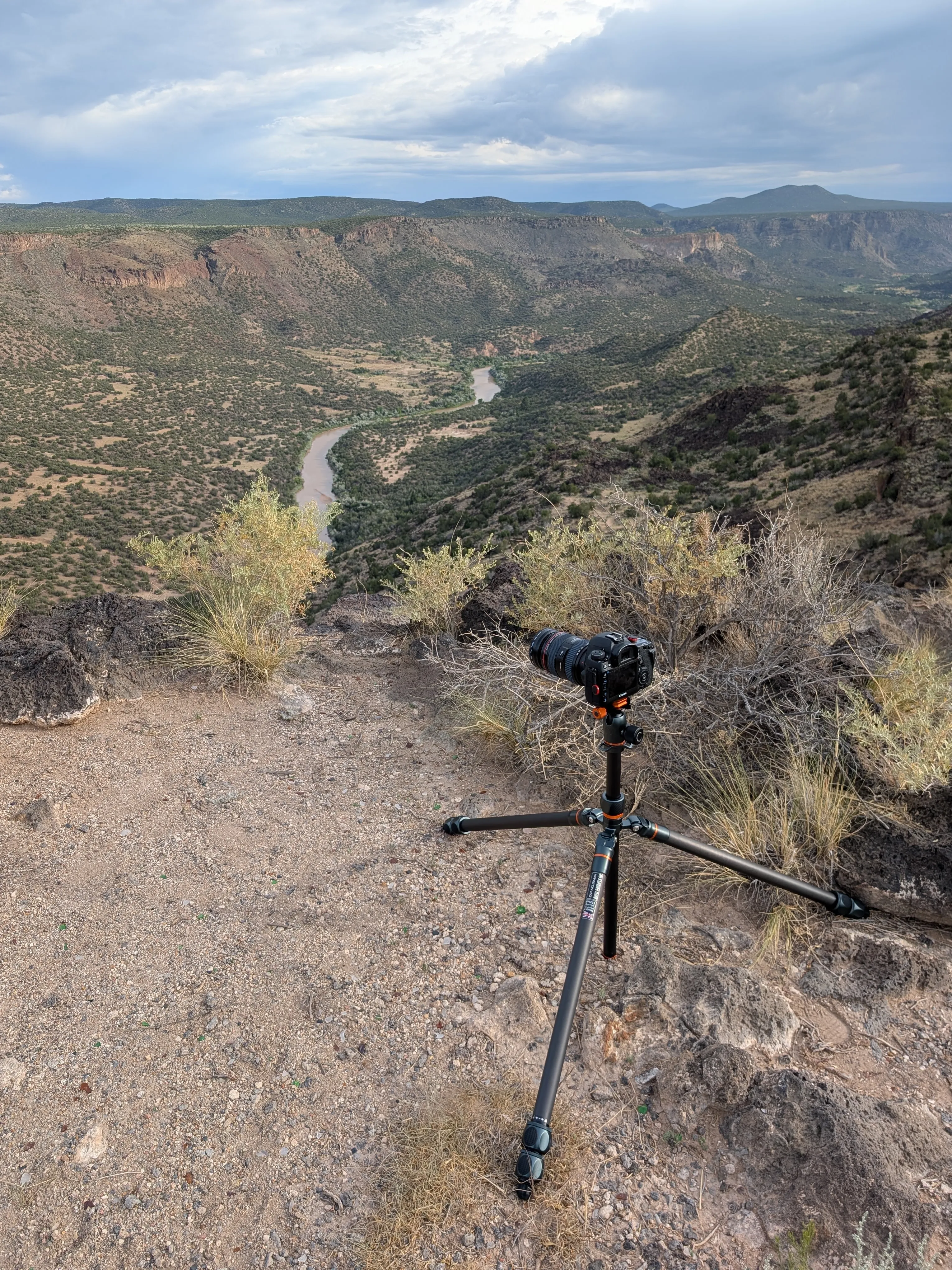 Camera on tripod, at Whiterock overlook
